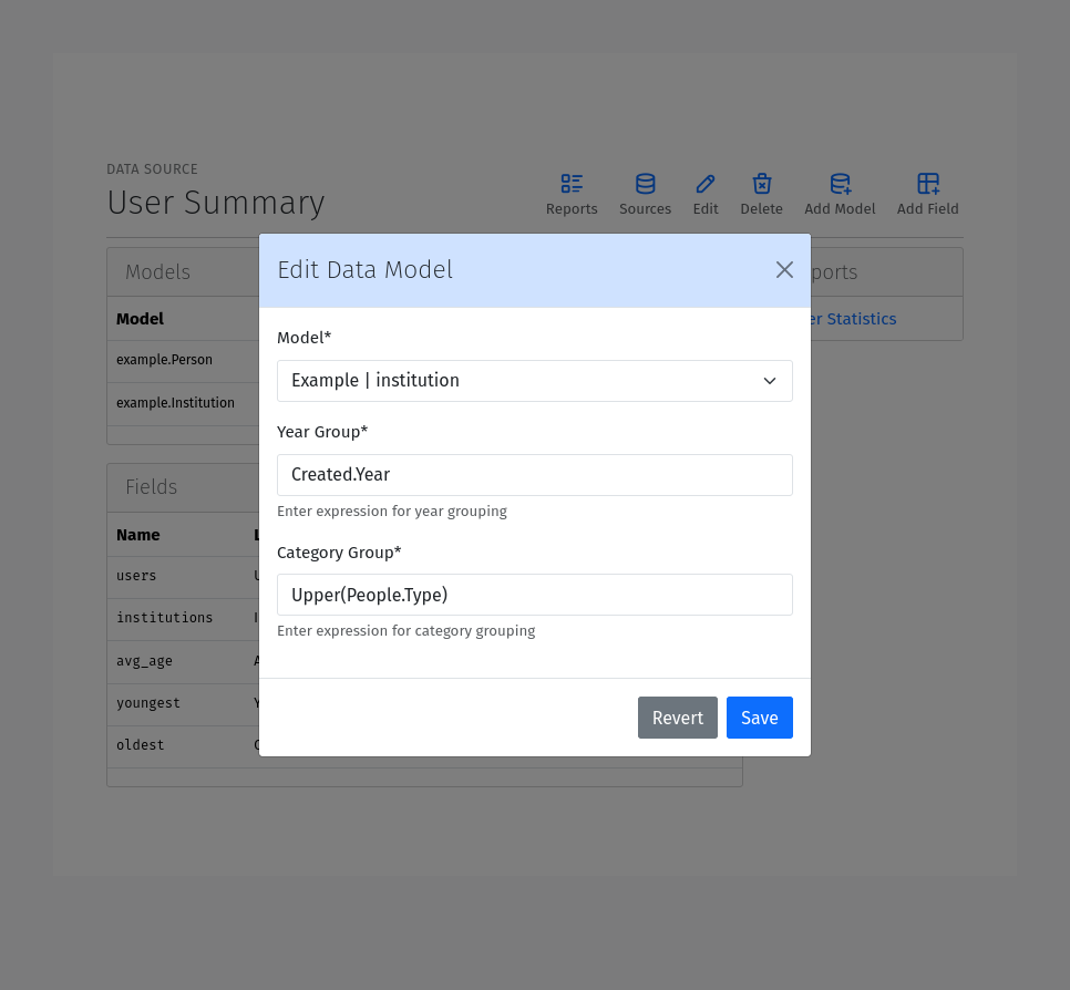 Data Model Form