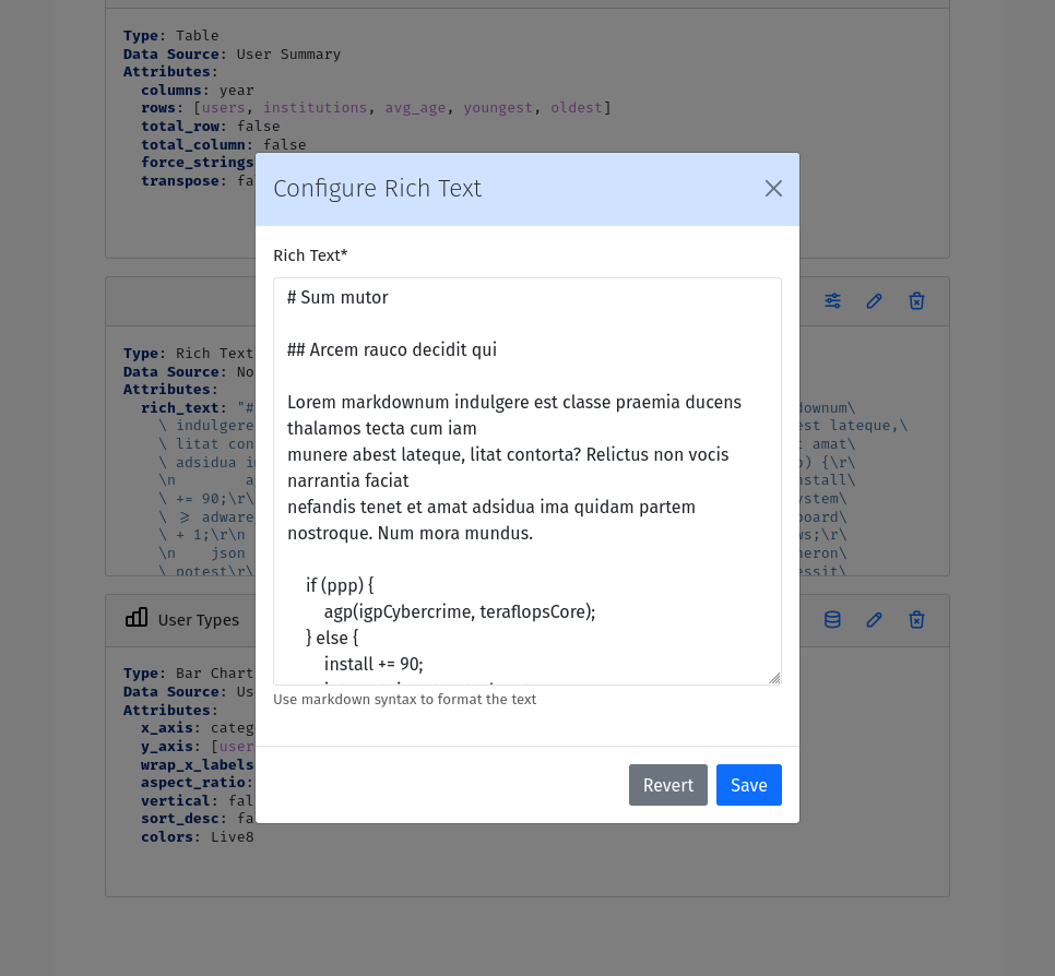 Rich Text Configuration