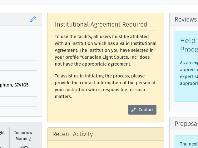 Institutional Agreement Panel