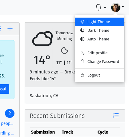 Open Profile Menu